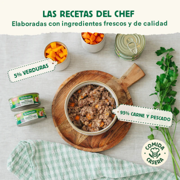 Wild Balance Gato Recetas del Chef Lata Ragut Tradicional de Ternera y Pollo