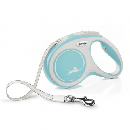 Flexi Correa Extensible De Cinta New Confort Azul Celeste