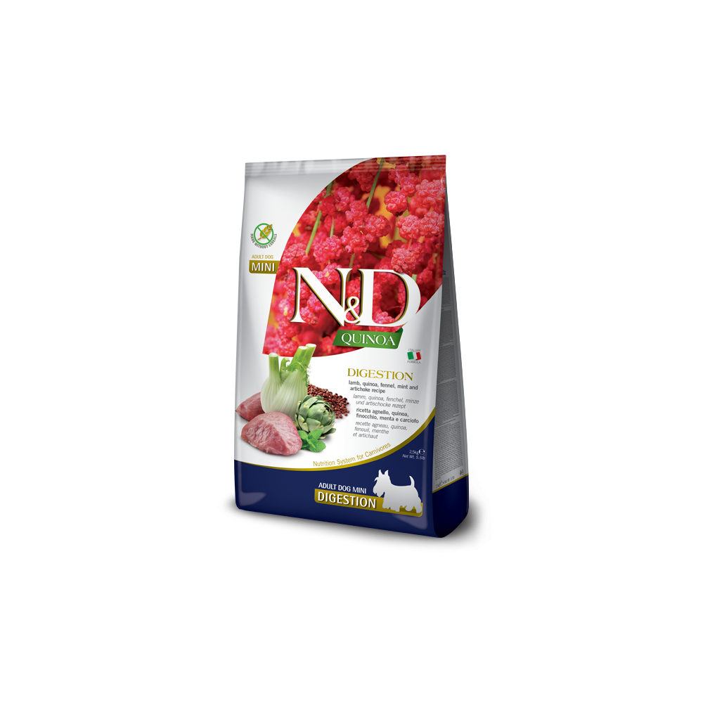 Farmina N&D Quinoa Adult Mini Digestión Cordero 2,5 Kg