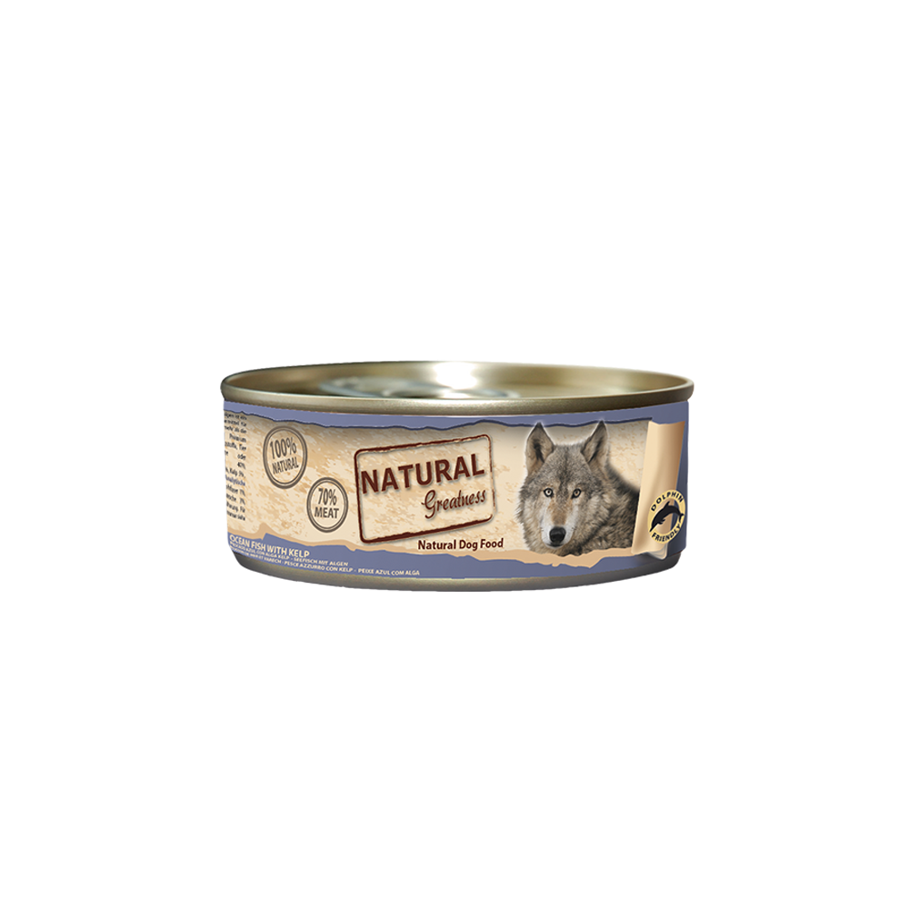 Natural Greatness Lata Gato Pescado de Mar con Alga Kelp