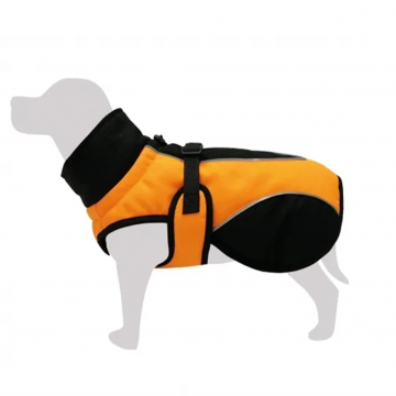 Arquivet impermeable negro y naranja "Trekking" para perros
