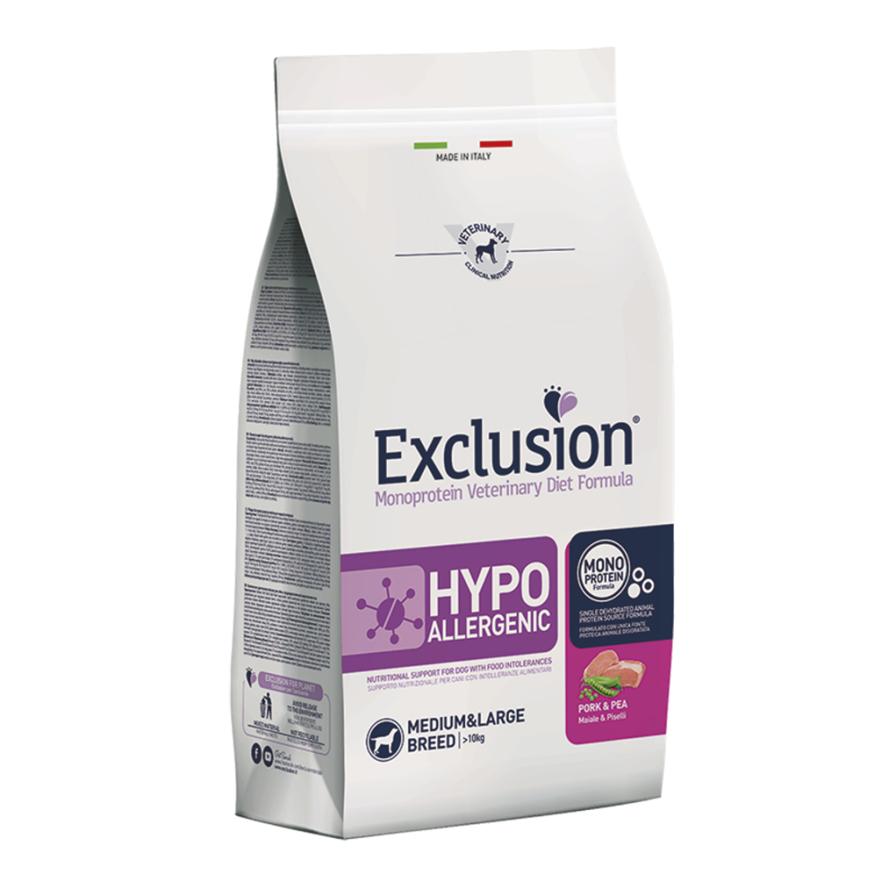 Exclusion Vet Diet Hypoallergenic Adult Medium/Large Breed Pork and Peas