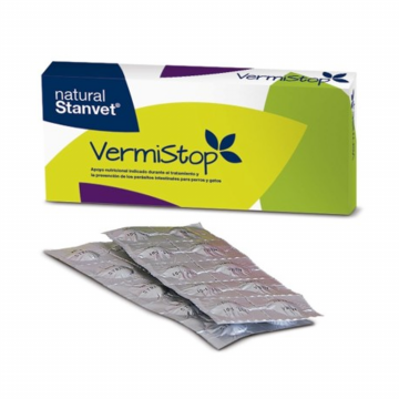 Stangest Vermistop Blister Complemento Alimentario Digestivo para Perros y Gatos