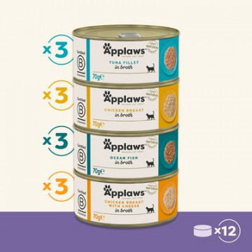 Applaws Gato Adulto Selección Suprema Multipack Latas 12x70gr