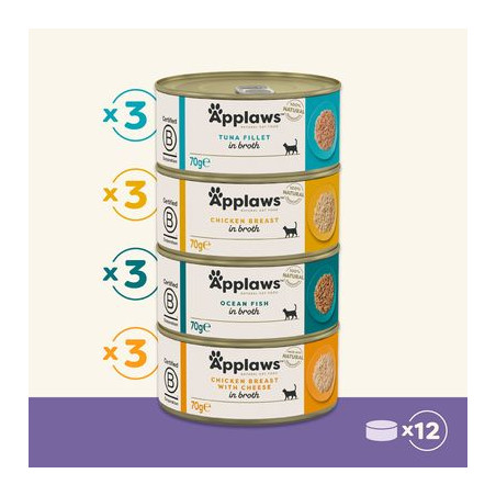 Applaws Gato Adulto Selección Suprema Multipack Latas 12x70gr