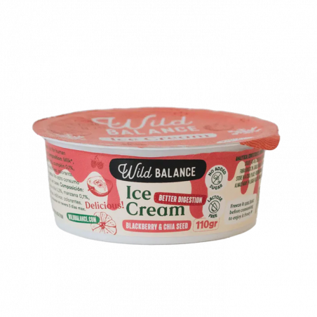 Wild Balance Yogur Helado con Probióticos Naturales Mora y Semillas de Chía