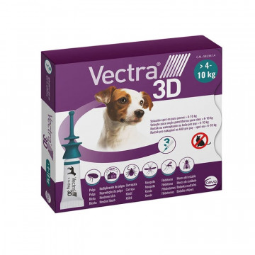 Vectra 3D Pipetas Antiparasitarias para Perros 3 Pipetas (4-10 kg) Vectra 3D Pipetas Antiparasitarias para Perros 3 Pipetas (4-10 kg)