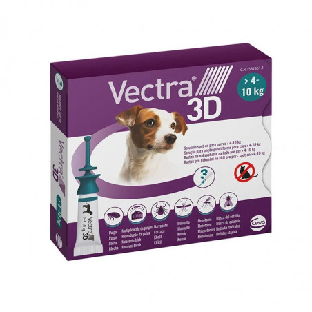 Vectra 3D Pipetas Antiparasitarias para Perros 3 Pipetas (4-10 kg)