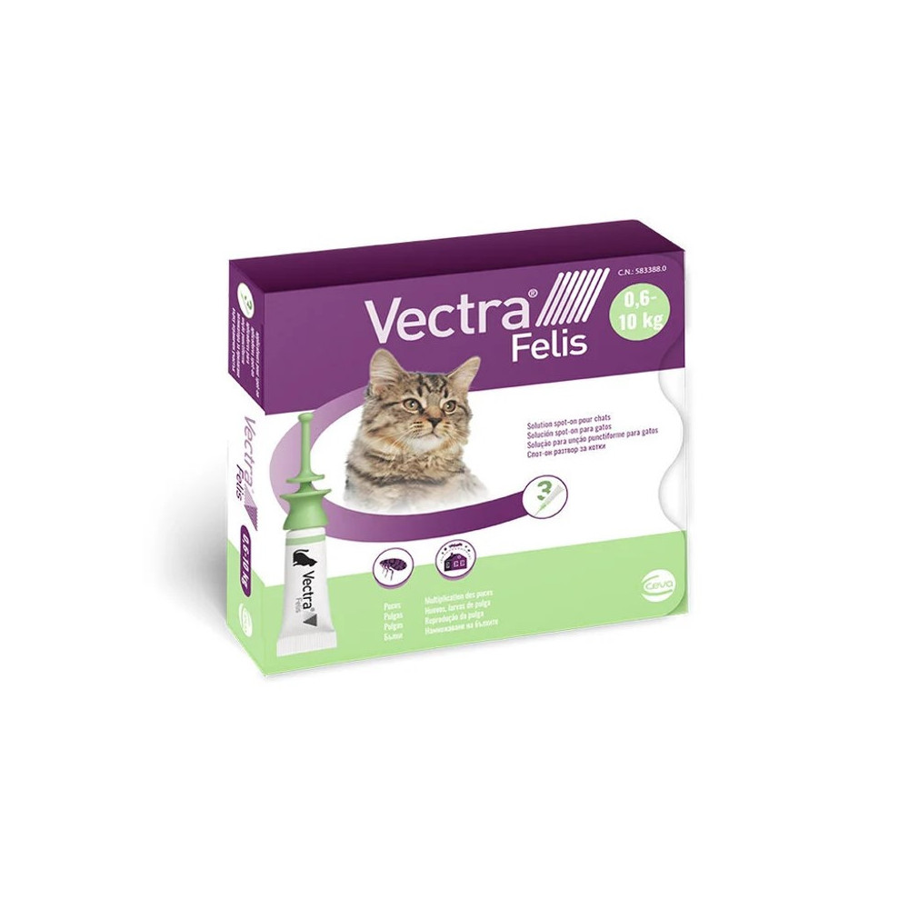 Vectra Felis Pipetas Antiparasitarias para Gatos 3 Pipetas