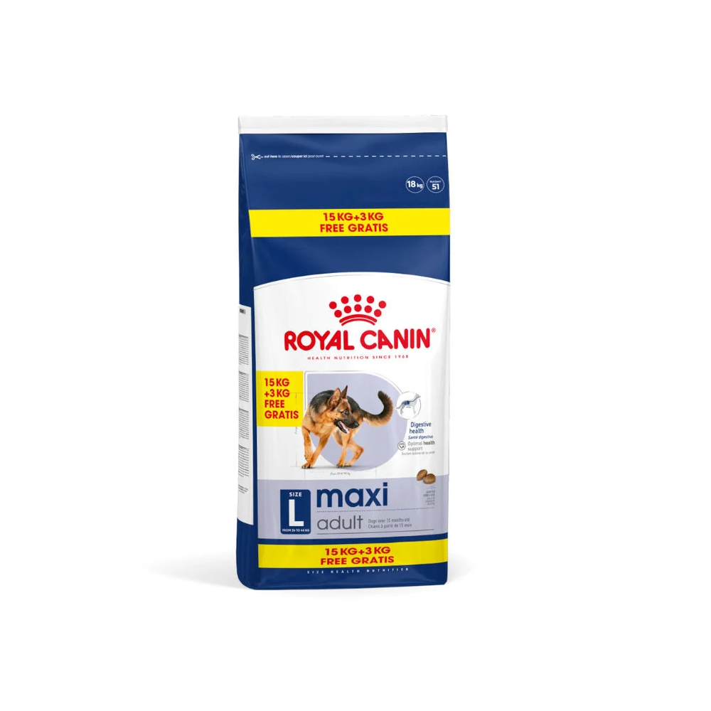 Royal Canin Maxi Adult 15 Kg + 3 kg
