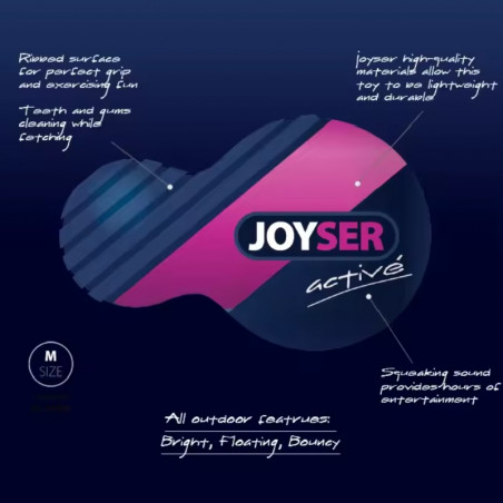 Joyser Pelota Doble Azul/Purpura con sonido 12x8cm