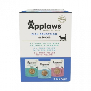 Imagen de Applaws Gato Adulto Multipack Sobres Caldo 12x70gr - Pescado