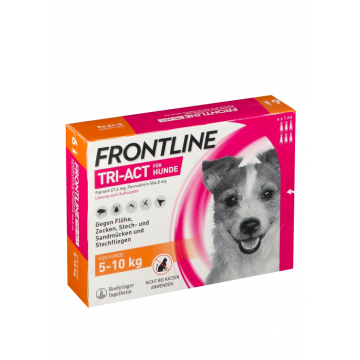 Imagen de Frontline Tri-Act Solucion Spot-On para Perros caja con 6 pipetas - 5 - 10 kg