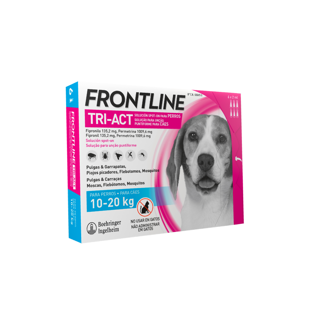 Caja 6 pipetas Frontline 10 - 20 Kg