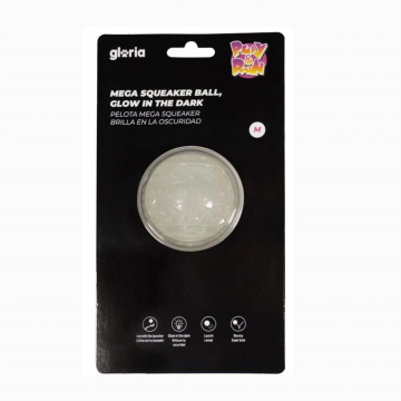 Gloria Play and Run Pelota Mega Squeaker Brillo Oscuridad