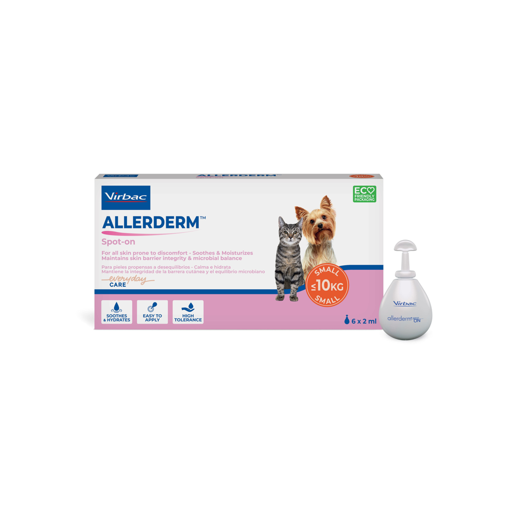 Virbac Pipeta para el cuidado de la piel de Perros y Gatos Allerderm Spot-on