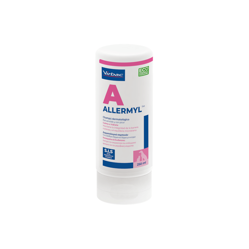 Virbac Champú para Perros y Gatos Allermyl Champú Dermatológico 250 ml