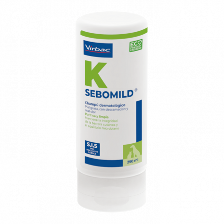Virbac Sebomild Champú Dermatológico para Perros y Gatos
