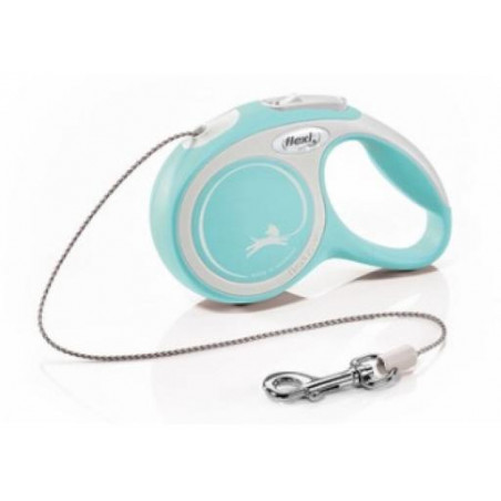 Flexi Correa Extensible De Cordón New Confort Azul Celeste XS (3m)