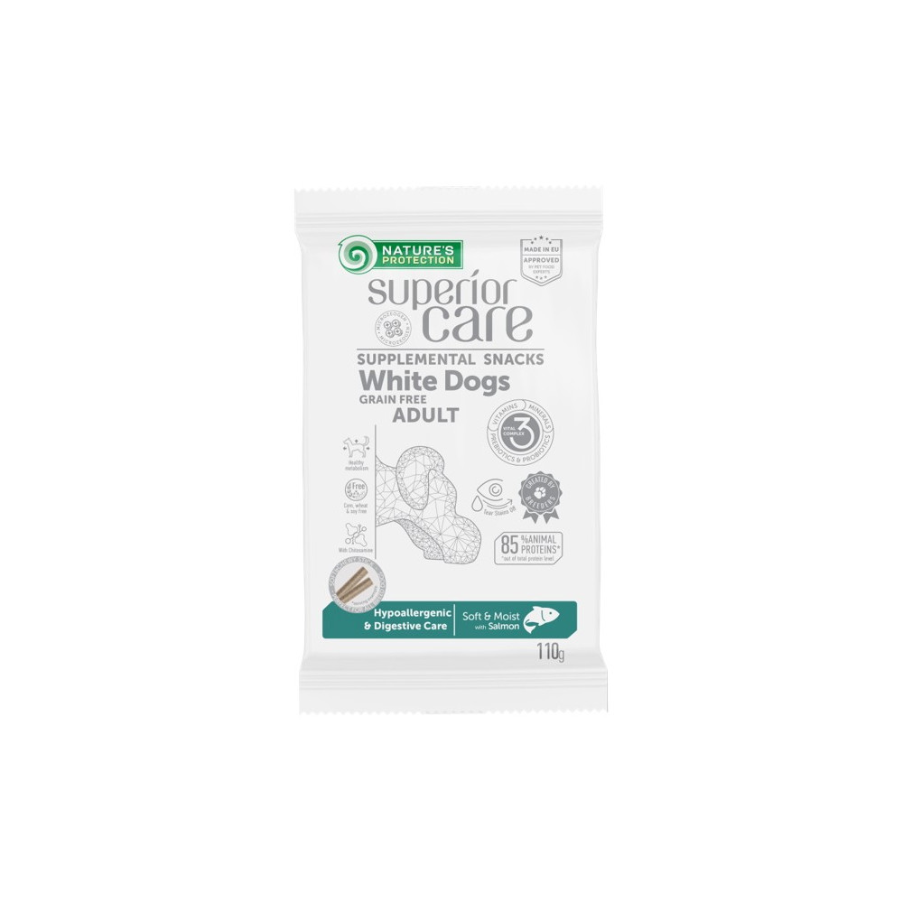 NATURE'S Protection SC White Dog Snack Hypoallergenic & Digestive GF Salmón