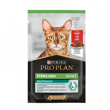 Purina Pro Plan Sobre Gato Adulto Sterilised Buey 85 gr