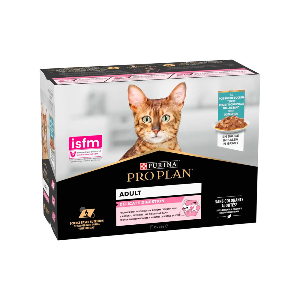 Purina Pro Plan Pack Gatos Delicate Digestion Sobres de Pescado del Oceano 10 x 85 gr
