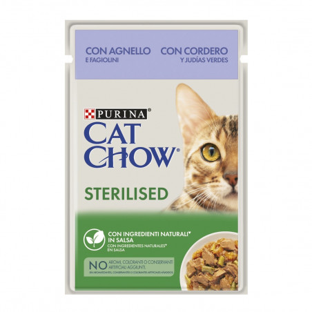 Purina Cat Chow Sobre Sterilised Cordero y Judías 85 gr