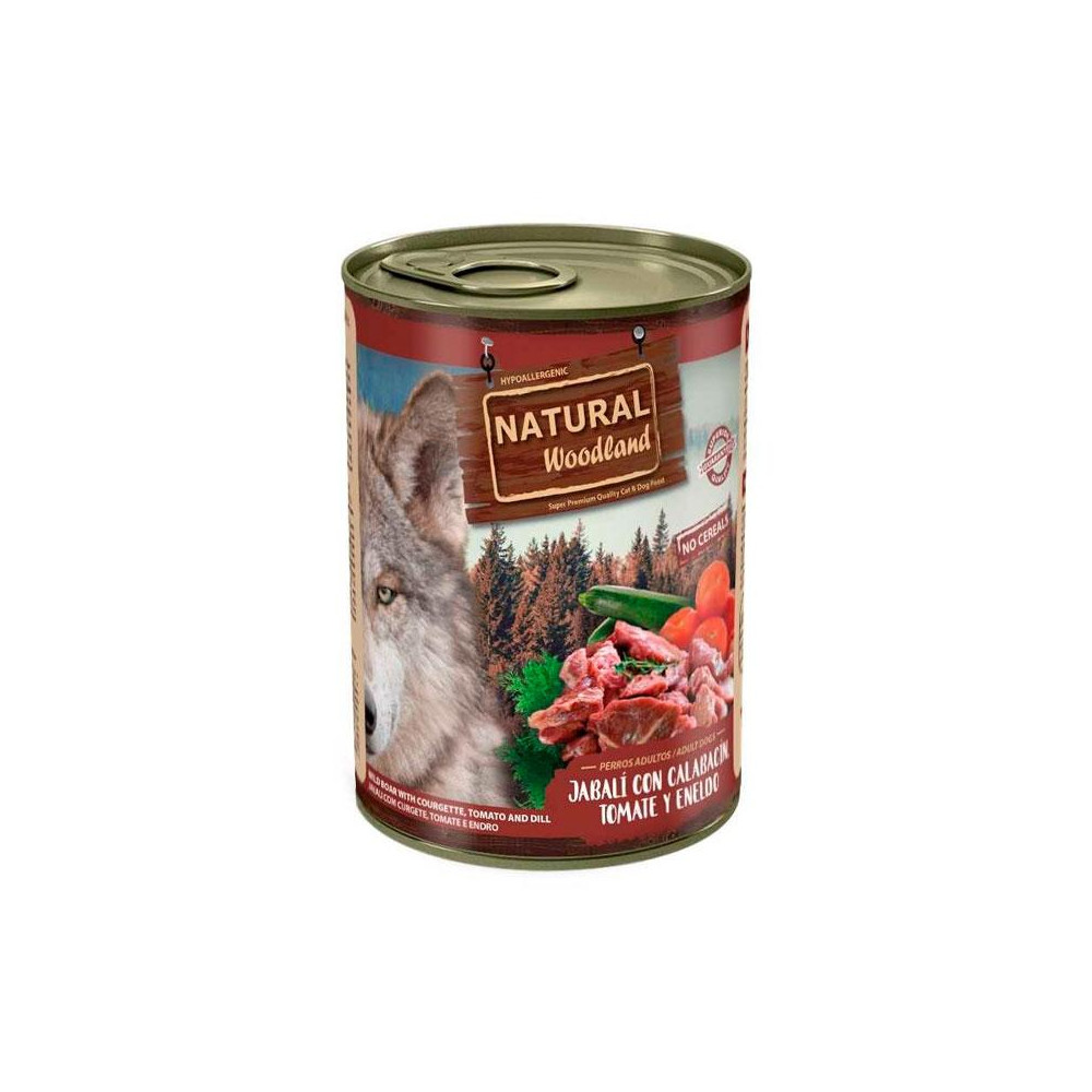 Natural Woodland Lata Perro Ganso con Brócoli y Zanahorias 400 g