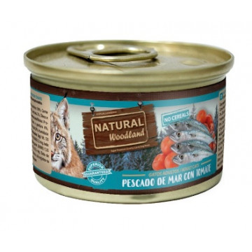 Natural Woodland Lata Gato Pescado del mar con Tomate