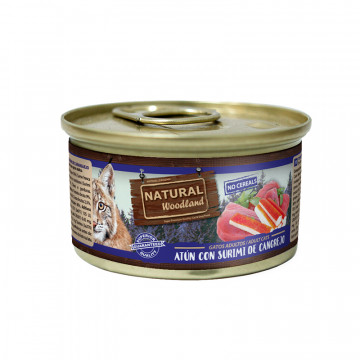Natural Woodland Lata Gato Atún con Surimi de Cangrejo