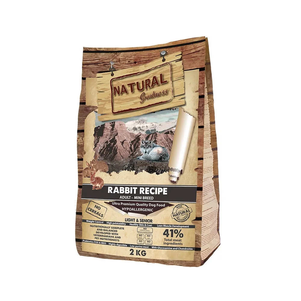 Natural Greatness Receta Conejo Adult Mini Senior & Light 2kg
