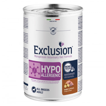 Exclusion Lata Hypo Conejo y Patata para perros 400 GR
