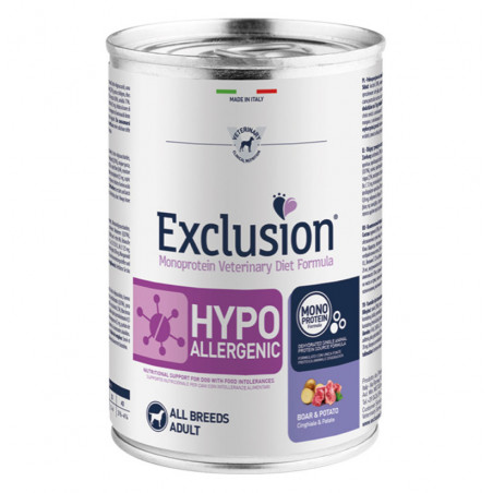 Exclusion Lata Hypo Jabali y Patata para perros 400 Gr