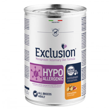 Exclusion Lata Hypo Pato y Patata para perros 400 gr
