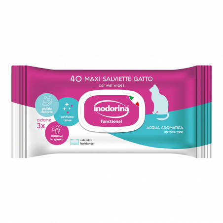Inodorina Toallitas Funcional para Gatos  40 Toallitas