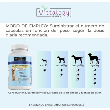 Vittalogy Condroprotector Para Perros 120 Cápsulas