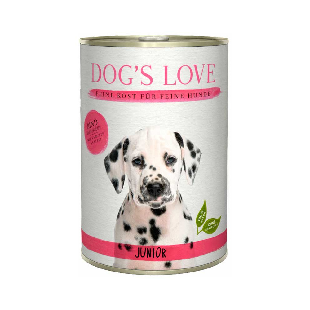 Dog´s Love Lata para Perros Junior 400 Gr sabor ternera
