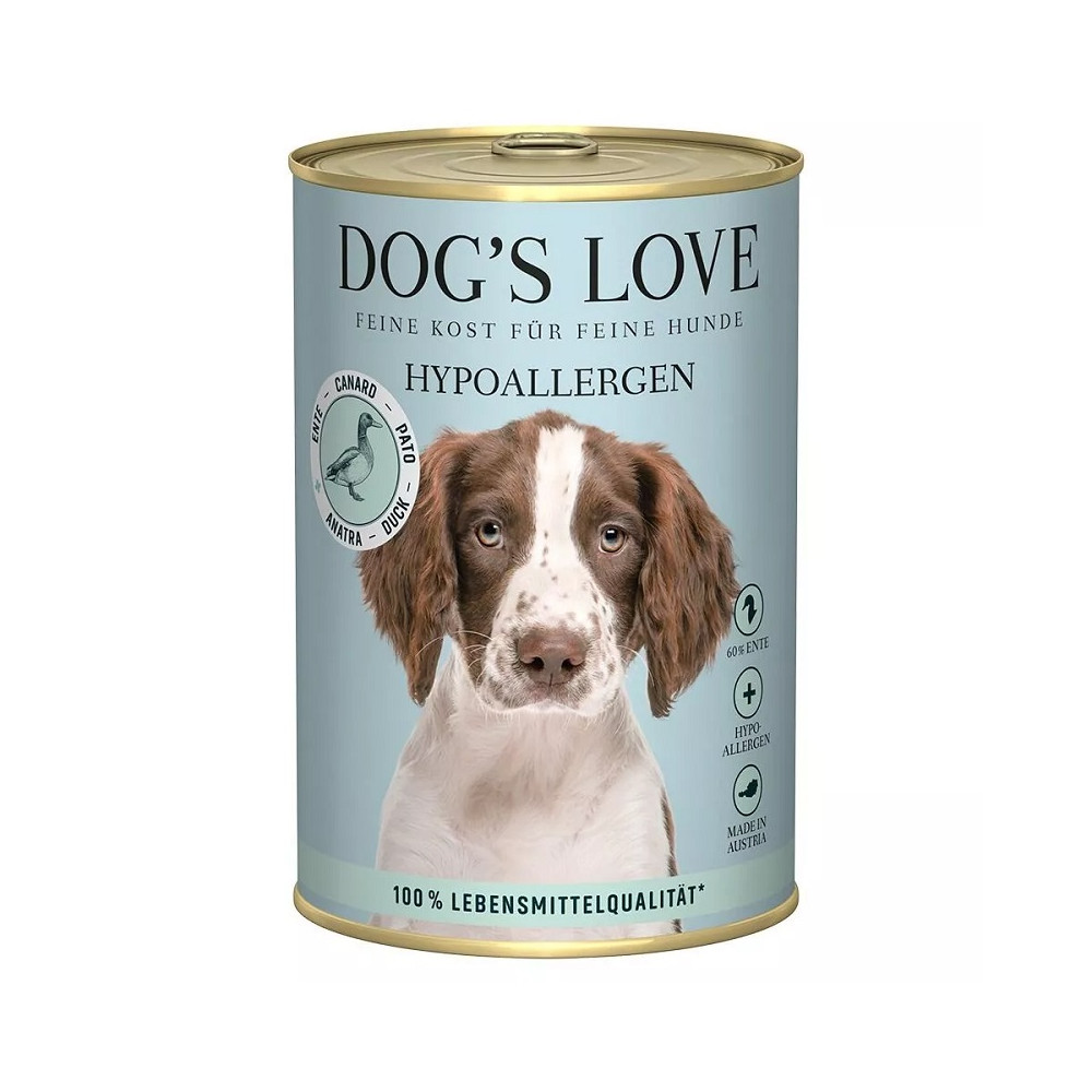 Dog´s Love Lata Hipoalergénica para Perros 400 Gr sabor pato