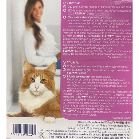 Feliway Classic Difusor + Recambio 48 ml