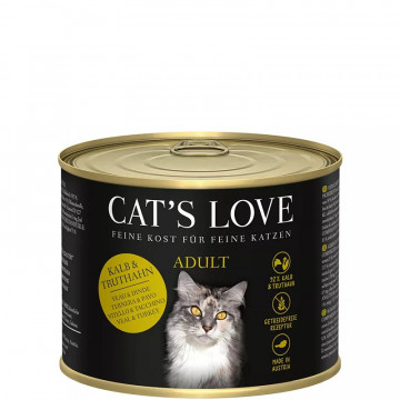 Cat´s Love Lata para Gatos Adultos 200 Gr sabor ternera y pavo