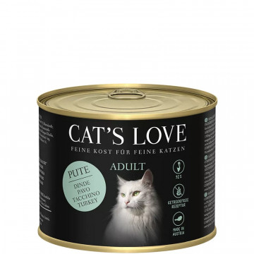 Cat´s Love Lata para Gatos Adultos Puro 200 Gr sabor pavo