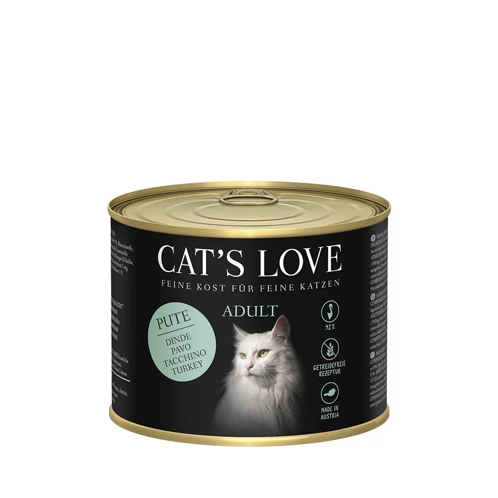 Cat´s Love Lata para Gatos Adultos Puro 200 Gr sabor pavo