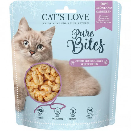 Cat´s Love Snacks para Gatos Monoproteico 30 Gr sabor camarón
