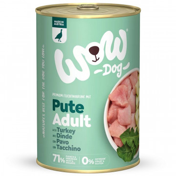 Wow Lata de Pavo con Calabacin para Perros