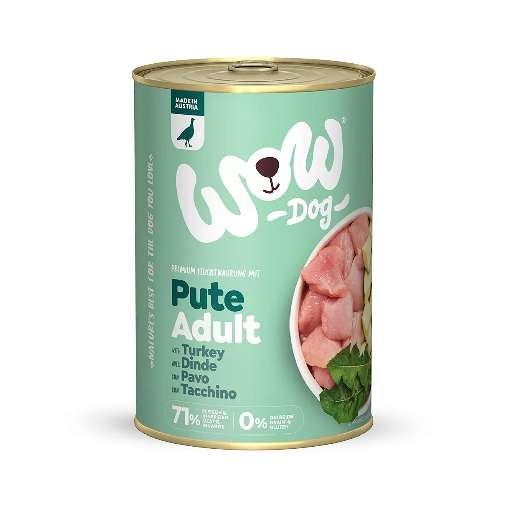 Wow Lata de Pavo con Calabacin para Perros