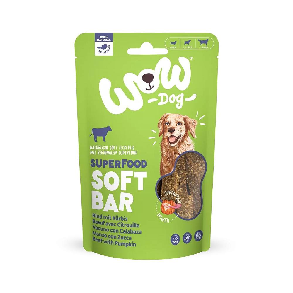 Wow Snacks Barritas de Vacuno con Calabaza para Perros