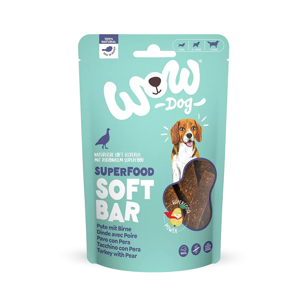 Wow Snacks Barritas de Pavo con Pera para Perros