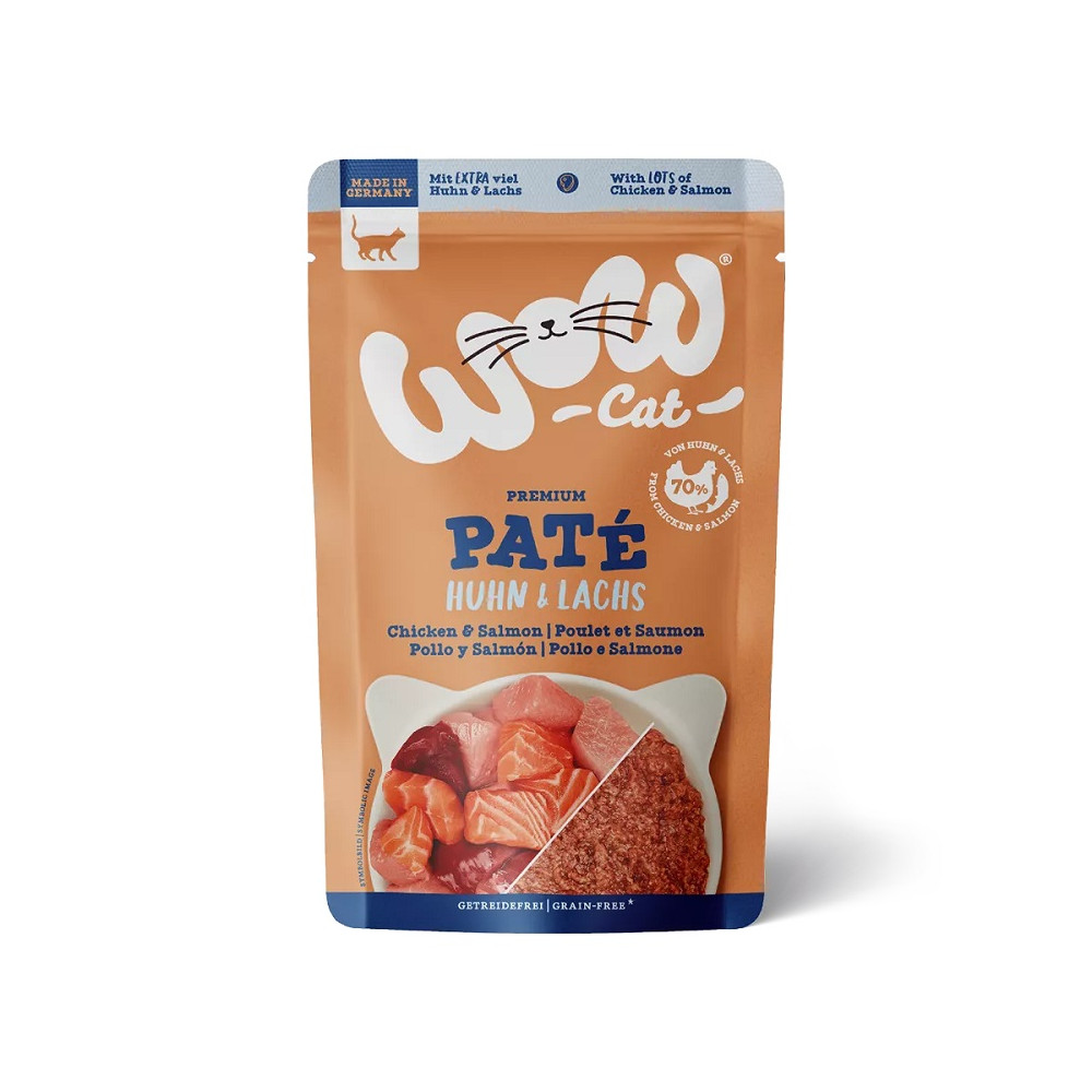 Wow Pate en Sobre de Pollo Y Salmon para Gatos