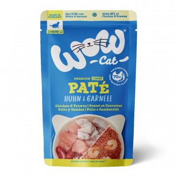 Wow Pate en Sobre de Pollo Y Gambas para Gatos Junior