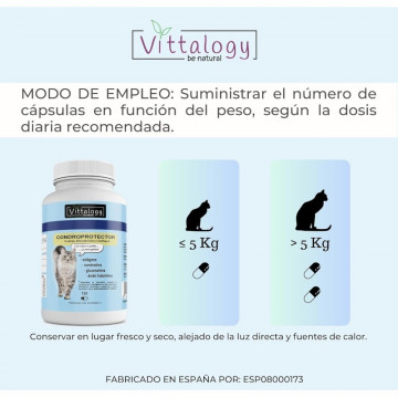 Vittalogy Condroprotector Para Gatos 120 Cápsulas